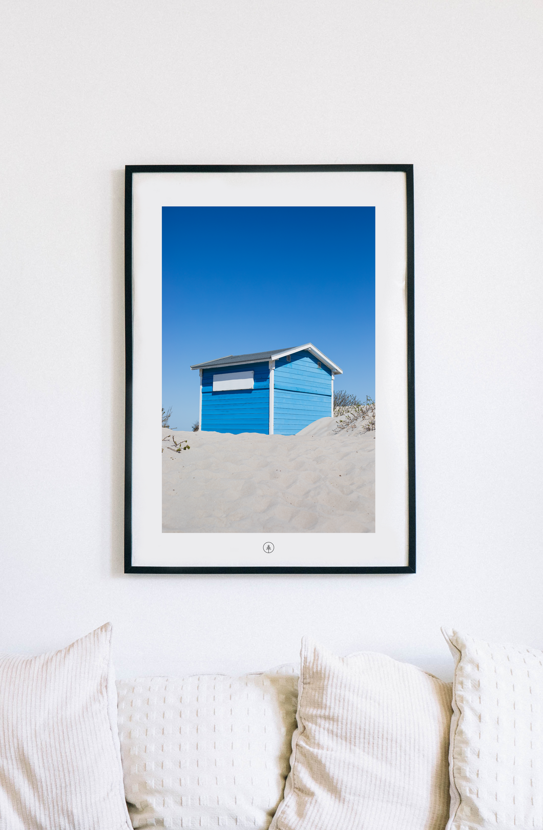 Den blå strandhytte - fotografi